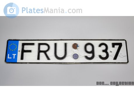 FRU 937, License plate without vehicle