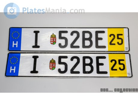 I 52BE, License plate without vehicle