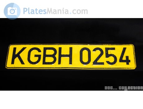 KGBH0254, License plate without vehicle