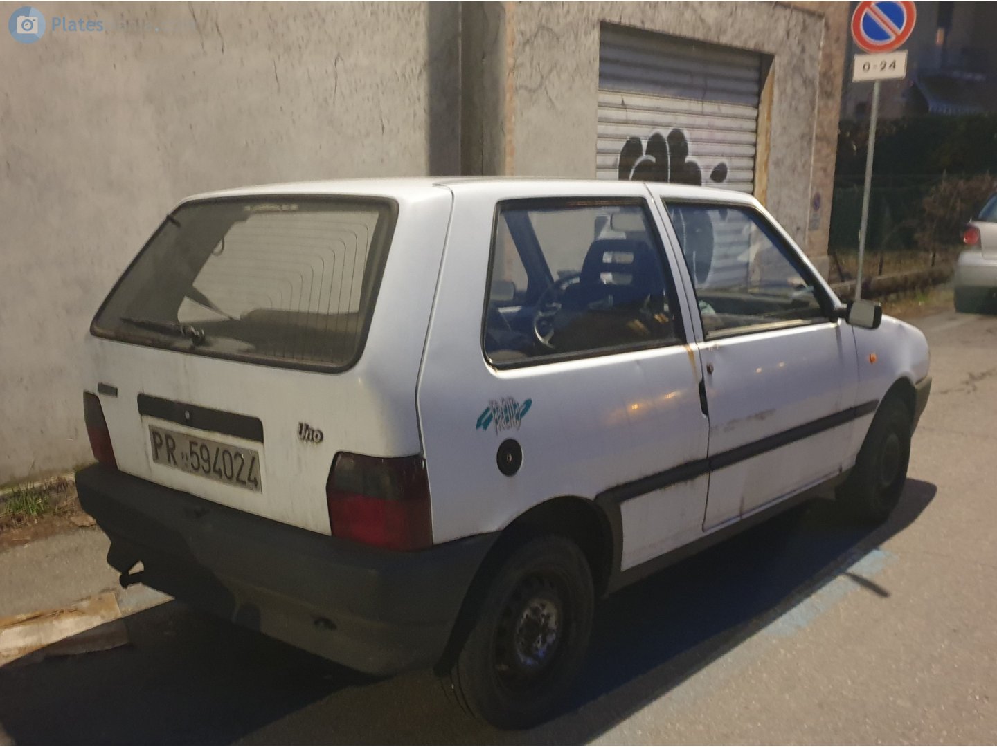 PR 594024, FIAT Uno 1st gen 3-door Hatch (146), facelift, 1989–1995 (–2003 for others)