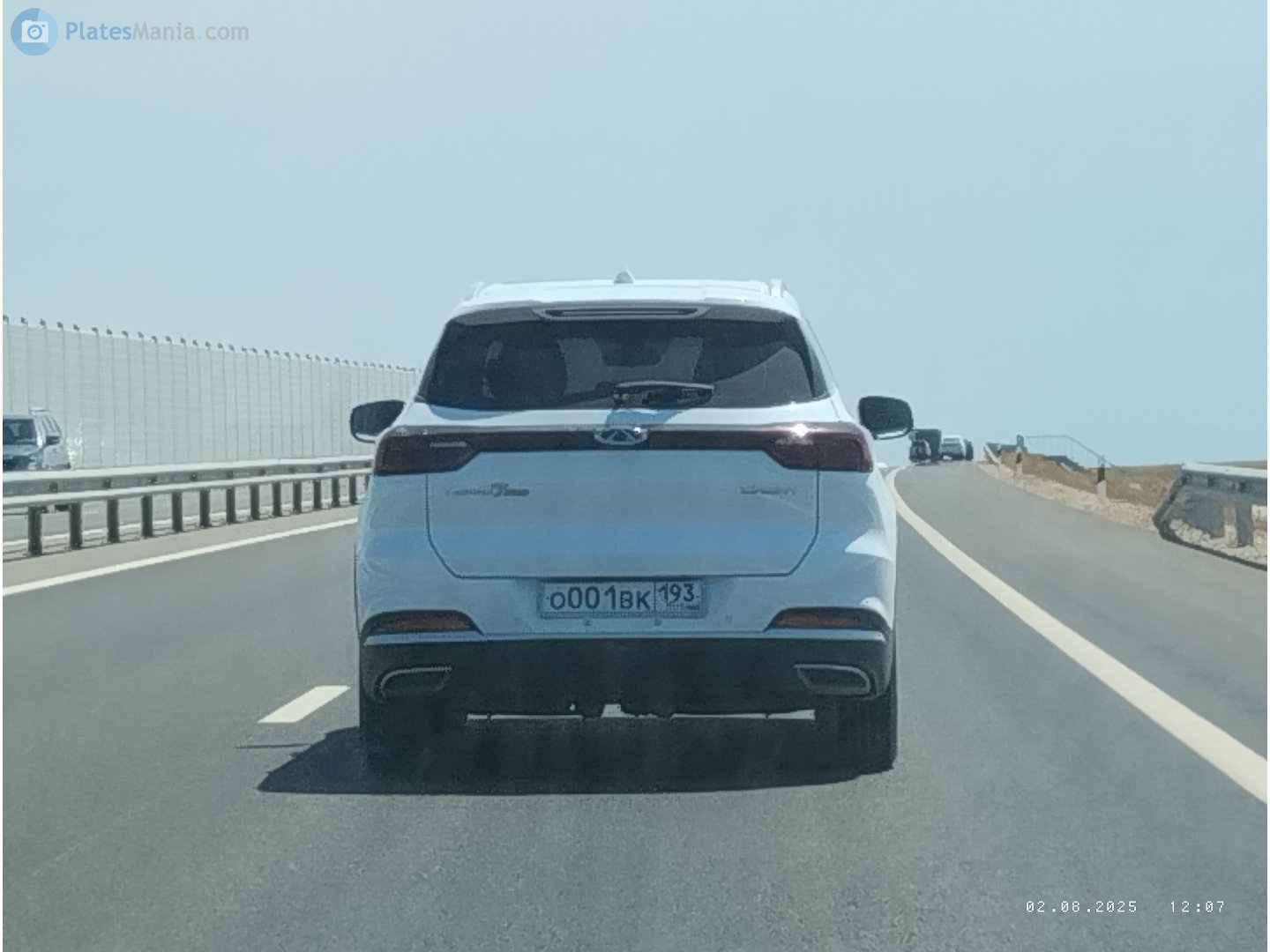 о 001 вк 193, Chery (Chirey) Tiggo 7 