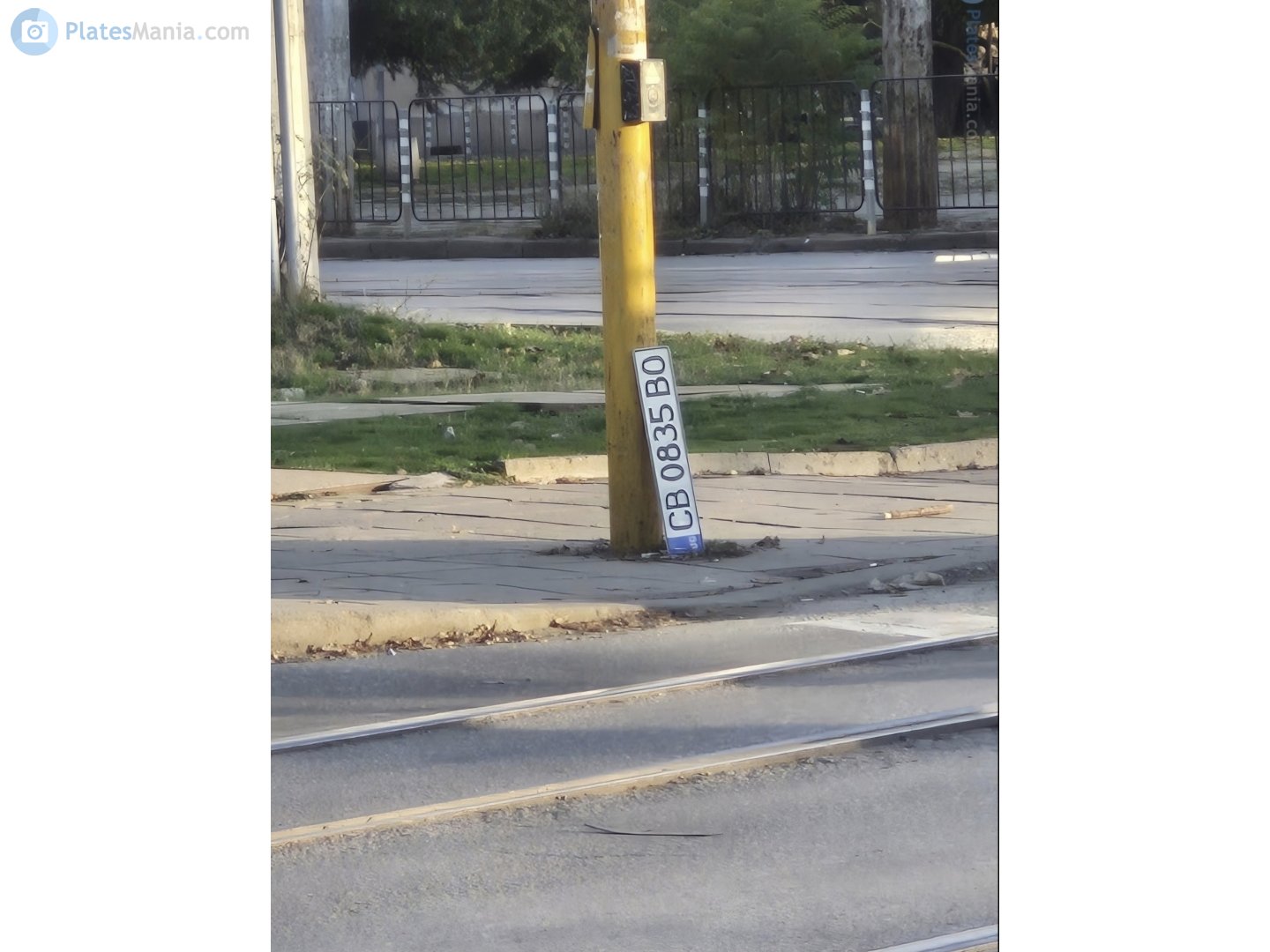 CB 0835 BO, License plate without vehicle 