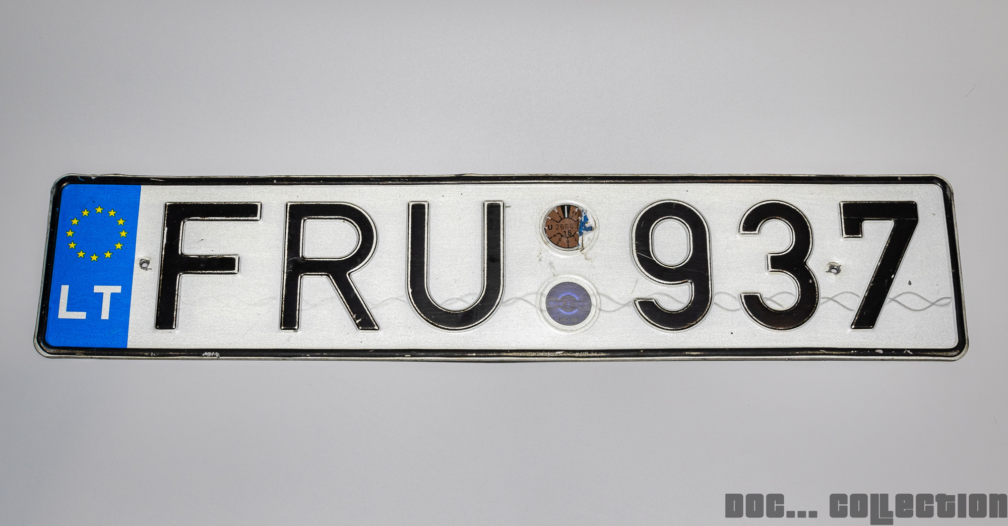 FRU 937, License plate without vehicle 