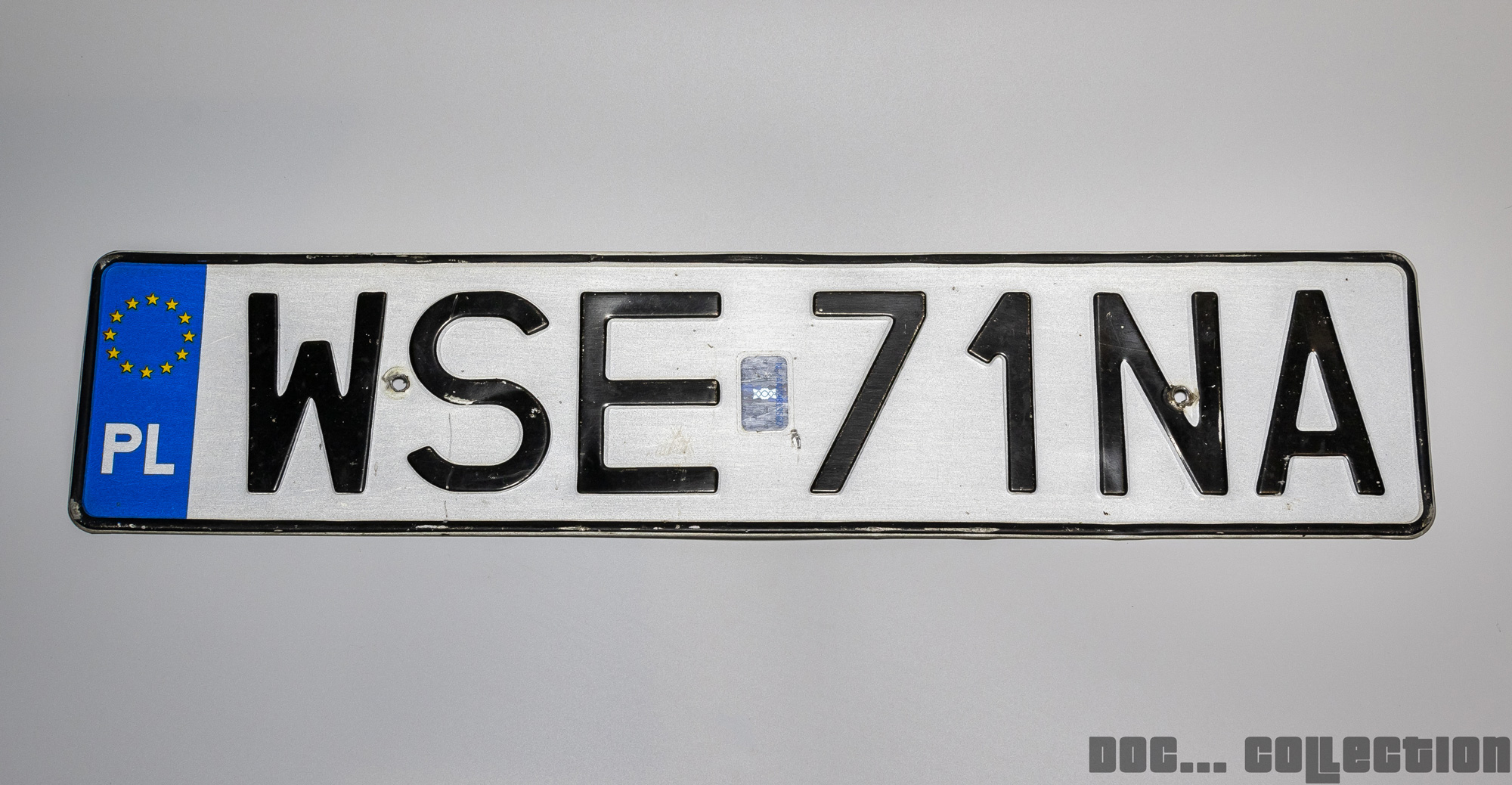 WSE 71NA, License plate without vehicle 