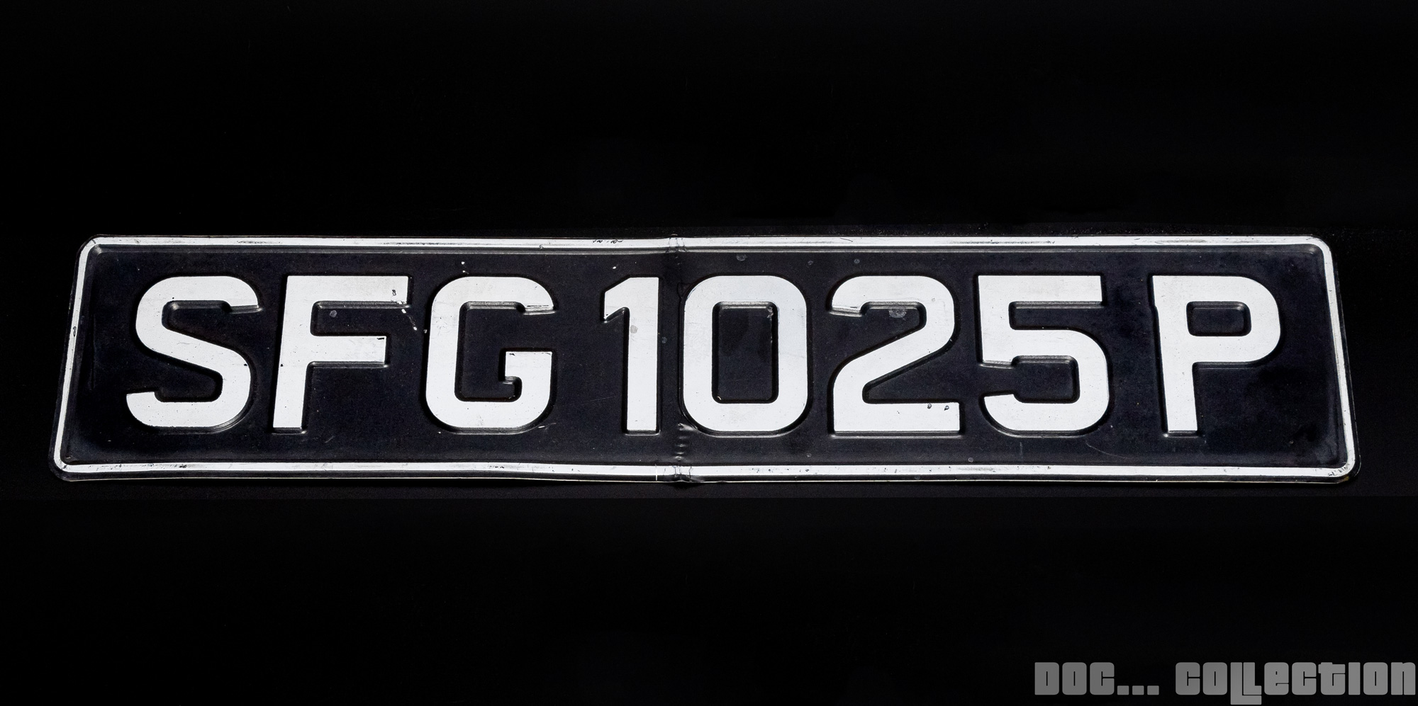 SFG 1025 P, License plate without vehicle 