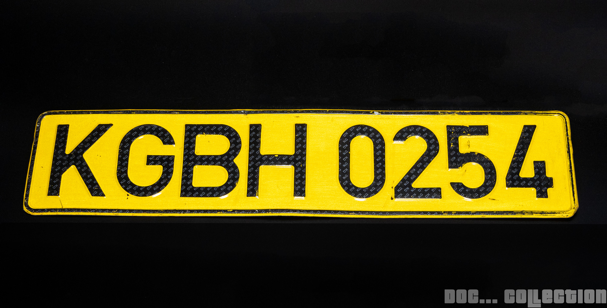 KGBH0254, License plate without vehicle 