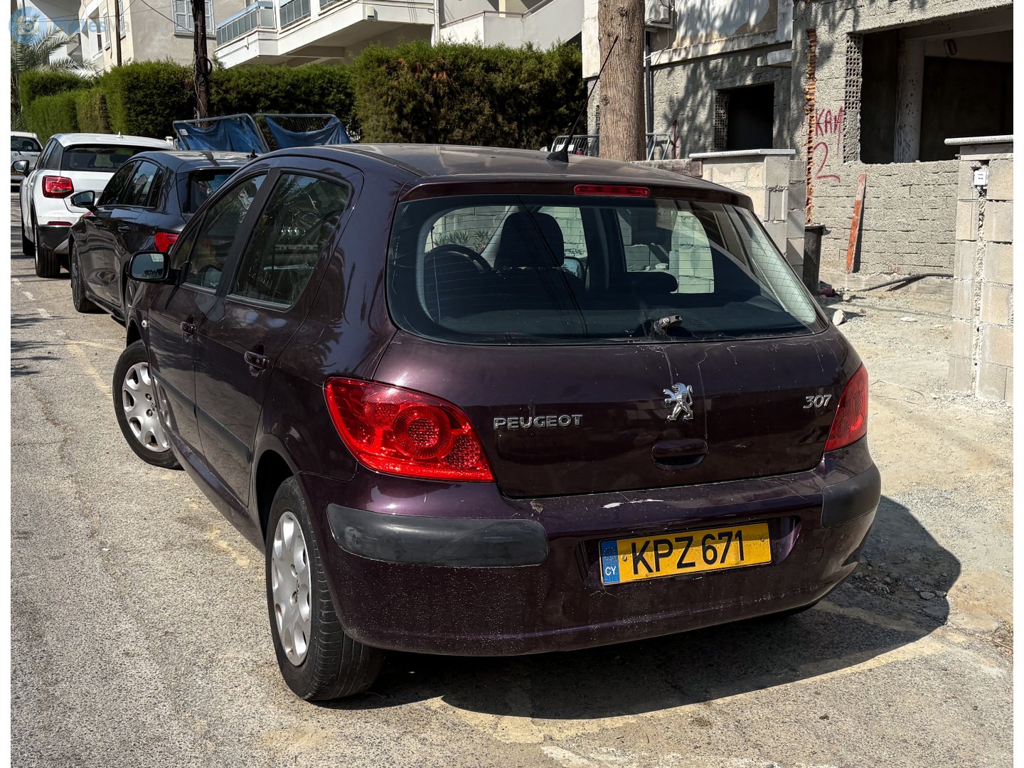 KPZ 671, Peugeot 307 1st gen 5-door Hatch (T5/T6), 2001–2008 (–2011 for LATAM- and –2014 for CN-market)