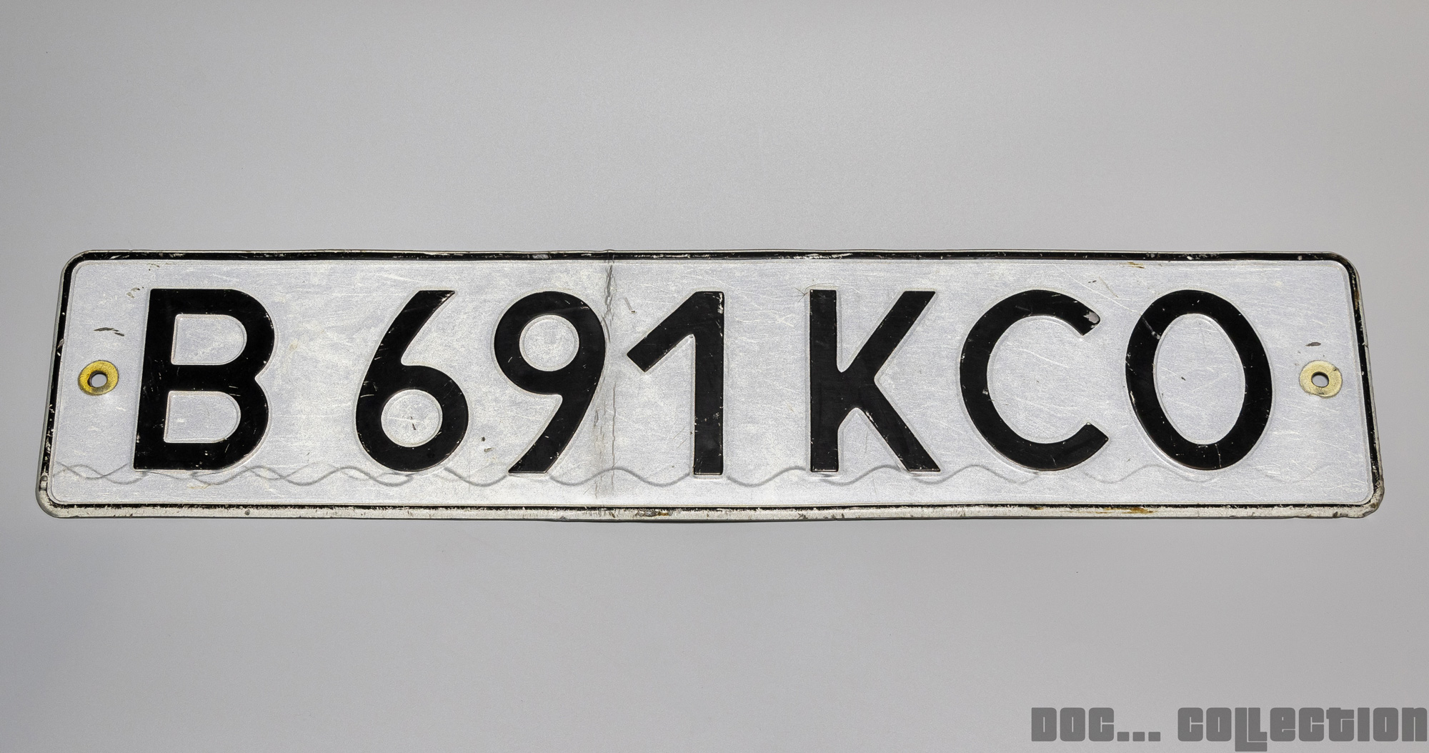B 691 KCO, License plate without vehicle 