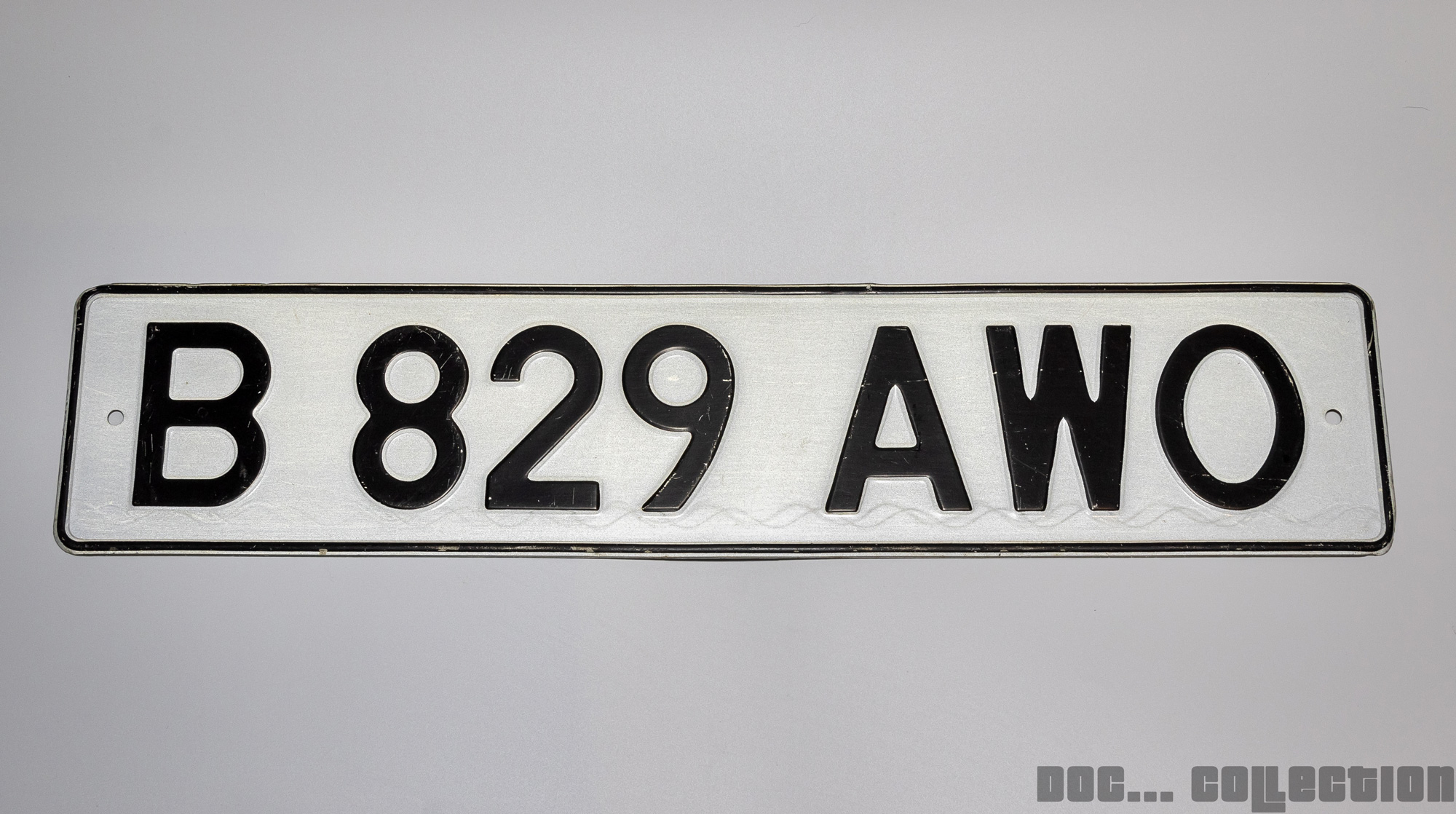 B 829 AWO, License plate without vehicle 
