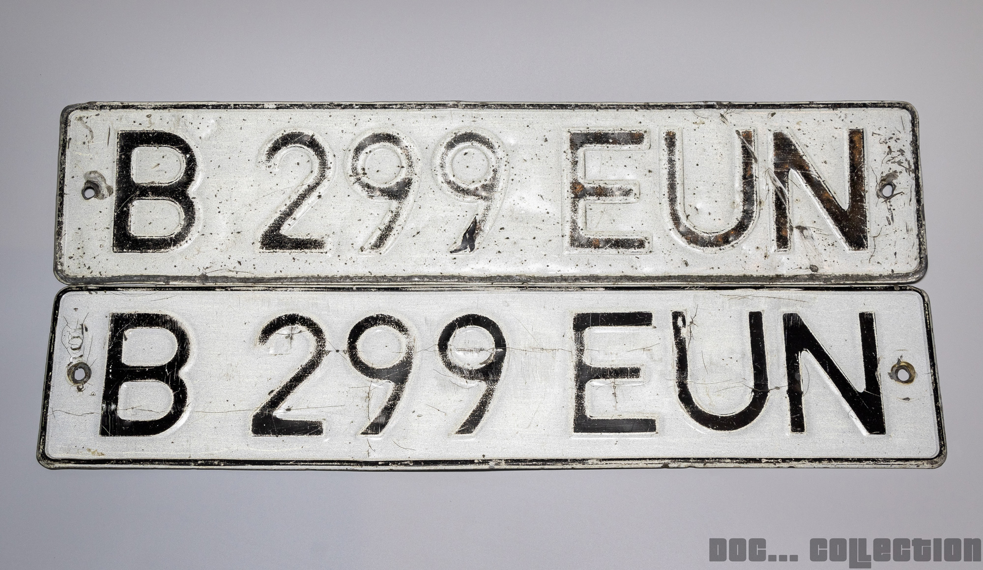 B 299 EUN, License plate without vehicle 