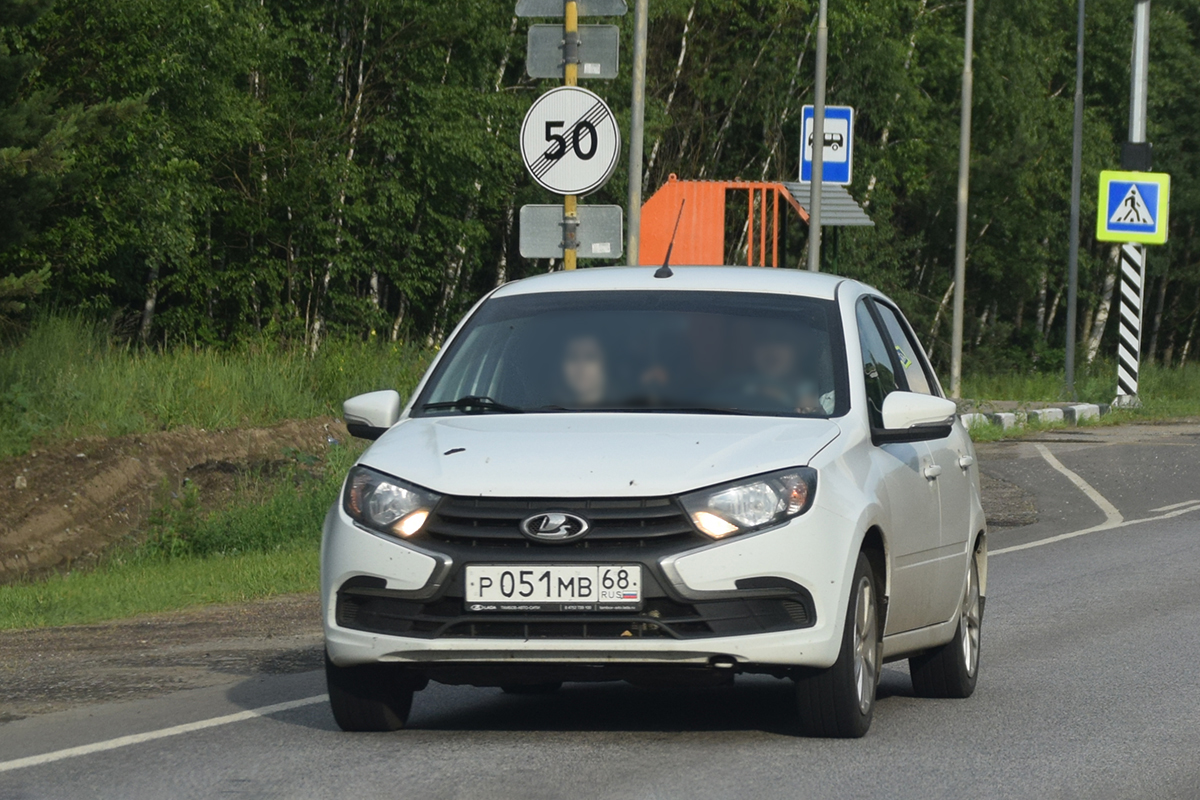 р 051 мв 68, Lada (VAZ) 2190 Granta 2190, facelift, 2018–