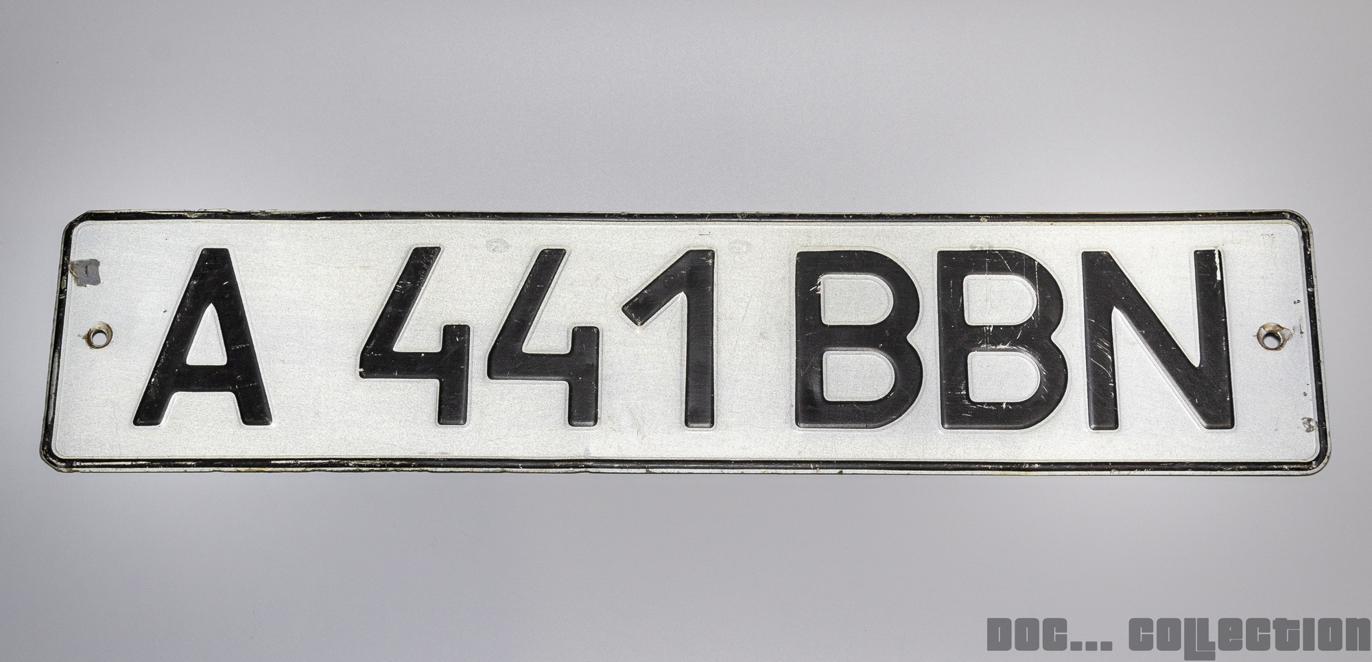 A 441 BBN, License plate without vehicle 