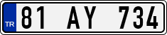 License plate of Turkey, Regular plates