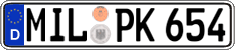 German license plate, Regular plates
