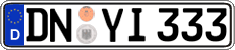 German license plate, Regular plates