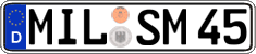 German license plate, Regular plates