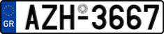 License plate of Greece, Cars