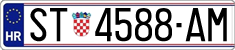 License plate of Croatia, Regular plates