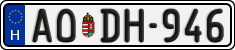 license plates of Hungary, Regular plates (2022)