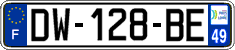 French license plate, SIV (ordinary)