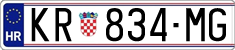 License plate of Croatia, Regular plates