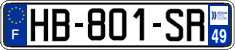 French license plate, SIV (ordinary)