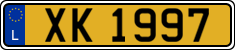 License plate of Luxembourg, 2003 year system