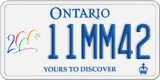 Ontario, Specialty plates (12AB34)