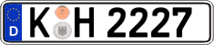 German license plate, Regular plates