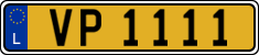 License plate of Luxembourg, 2003 year system