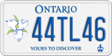 Ontario, Specialty plates (12AB34)