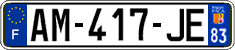 French license plate, SIV (ordinary)