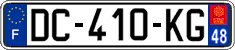 French license plate, SIV (ordinary)