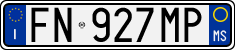 License plate of Italy, Cars (1994 year series)