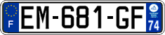 French license plate, SIV (ordinary)