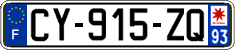 French license plate, SIV (ordinary)