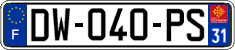 French license plate, SIV (ordinary)