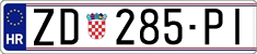 License plate of Croatia, Regular plates