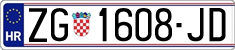 License plate of Croatia, Regular plates