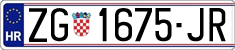 License plate of Croatia, Regular plates