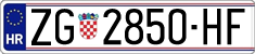 License plate of Croatia, Regular plates