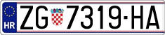 License plate of Croatia, Regular plates
