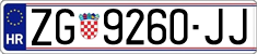 License plate of Croatia, Regular plates