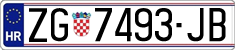 License plate of Croatia, Regular plates