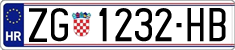 License plate of Croatia, Regular plates