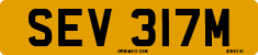 License plate of the United Kingdom, 1963 year system
