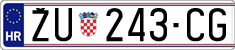 License plate of Croatia, Regular plates