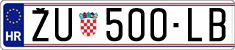License plate of Croatia, Regular plates