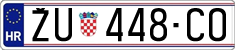 License plate of Croatia, Regular plates