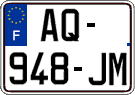 French license plate, SIV (ordinary)